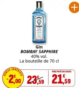 Coccinelle Supermarché Gin BOMBAY SAPPHIRE offre