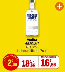 Coccinelle Supermarché Vodka ABSOLUT offre