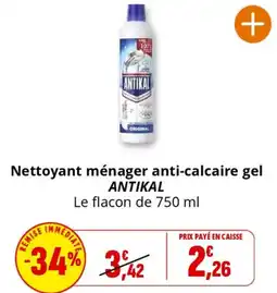 Coccinelle Supermarché Nettoyant ménager anti-calcaire gel ANTIKAL offre