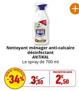 Coccinelle Supermarché Nettoyant ménager anti-calcaire désinfectant ANTIKAL offre