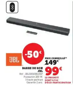 Super U Barre de son JBL offre