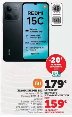 Super U Xiaomi redmi 15c offre