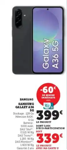 Super U Samsung galaxy a36 5g offre