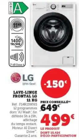 Super U Lave-linge frontal lg offre