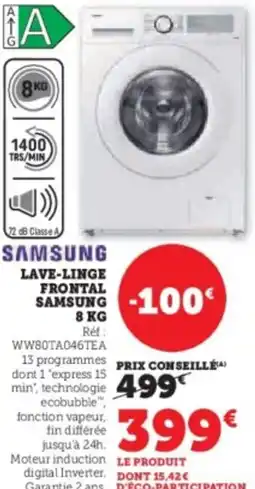Super U Lave-linge frontal samsung offre