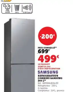 Super U Refrigerateur combine samsung 344 l offre