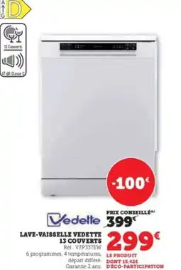Super U Lave-vaisselle vedette 13 couverts offre