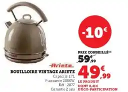 Super U Bouilloire vintage ariete offre