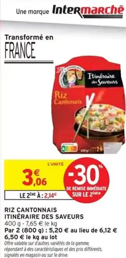 Intermarché Riz cantonnais itinéraire des saveurs offre