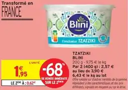 Intermarché Tzatziki blini offre