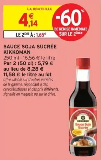 Intermarché Sauce soja sucrée kikkoman offre