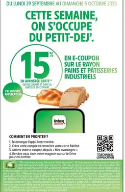 Intermarché EN E-COUPON SUR LE RAYON PAINS ET PATISSERIES INDUSTRIELS offre