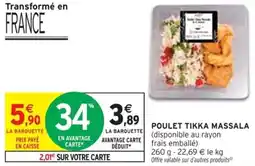 Intermarché Poulet tikka massala offre