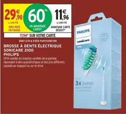 Intermarché Brosse à dents électrique sonicare 2100 philips offre