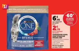 U Express Croquettes pour chat sterilise purina one offre