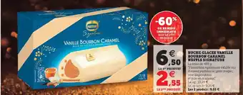 Super U Buche glacee Vanille Bourbon Caramel offre