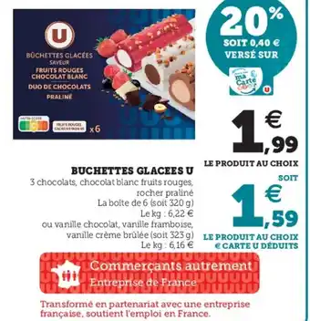 Super U Buchettes glacees U offre
