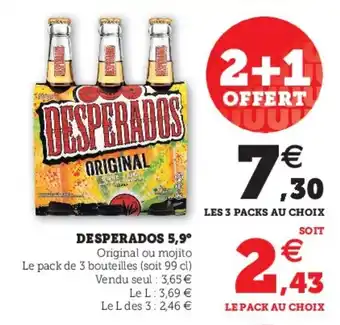Super U Desperados 5,9 offre