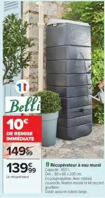 Carrefour Récupérateur à eau mural offre