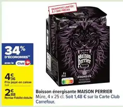 Carrefour Boisson Énergisante 'Maison Perrier' offre