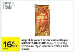 Carrefour Magret de canard saveur caramel laqué MAISTRES OCCITANS offre