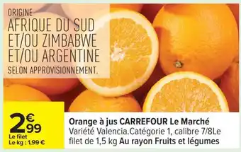 Carrefour Orange à jus CARREFOUR Le Marché offre