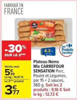 Carrefour Plateau Nems Mix CARREFOUR SENSATION offre