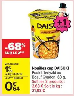 Carrefour Nouilles cup DAISUKI offre