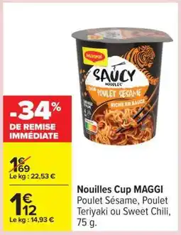 Carrefour Nouilles Cup MAGGI offre