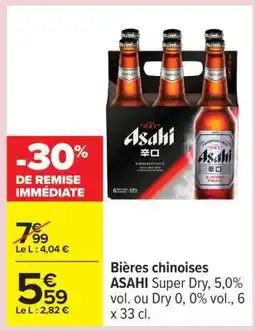 Carrefour Bières chinoises ASAHI offre