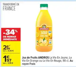 Carrefour Jus de Fruits ANDROS offre