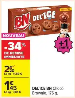 Carrefour DEL'ICE BN Choco Brownie, 175 g offre
