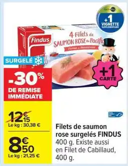 Carrefour Filets de saumon rose surgelés FINDUS offre