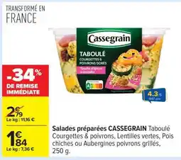 Carrefour Salades préparées CASSEGRAIN offre