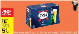 Carrefour Bière Blonde 1664 offre