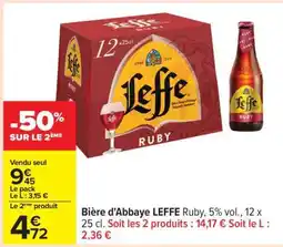 Carrefour Bière d'Abbaye LEFFE Ruby offre