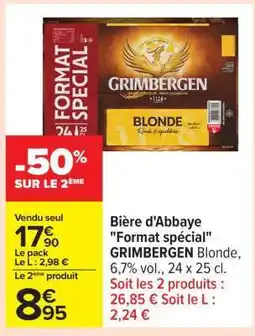 Carrefour Grimbergen Blonde offre