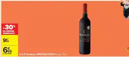 Carrefour A.O.P. Bordeaux MOUTON CADET Rouge, 75 cl offre