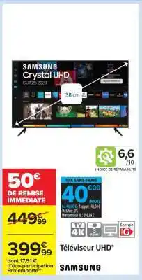 Carrefour Téléviseur UHD Samsung offre