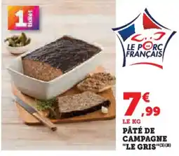 U Express Pâté de campagne le gris offre