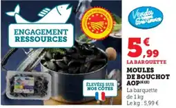 U Express Moules de bouchot aop offre