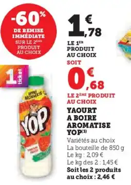 U Express Yaourt a boire aromatise yop offre
