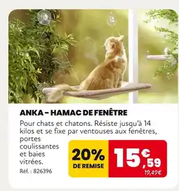 Animalis ANKA HAMAC DE FENÊTRE offre