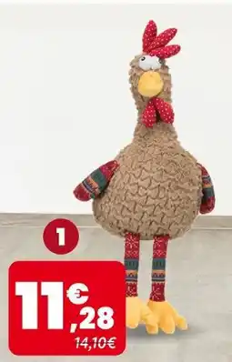 Animalis TRIXIE - JOUET PELUCHE COQ POUR CHIEN - 60CM offre