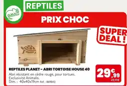Animalis REPTILES PLANET Abri tortoise house 40 offre