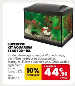 Animalis Superfish Kit aquarium Start 20 – 16L offre