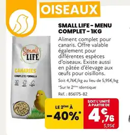 Animalis SMALL LIFE Menu complet - 1kg offre