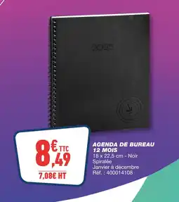 Bureau Vallée Agenda de bureau 12 mois offre