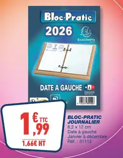 Bureau Vallée Exacompta Bloc-Pratic Journalier offre