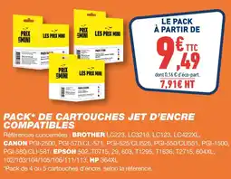 Bureau Vallée BROTHER Pack de cartouches jet d'encre compatibles offre
